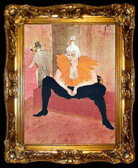 framed   Henri  Toulouse-Lautrec Seated Clown, ta009-2